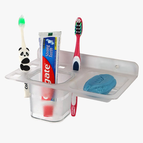 White Plastic Toothbrush Holder
