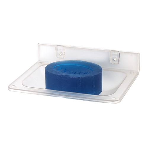 White Plastic Single Soap Dish