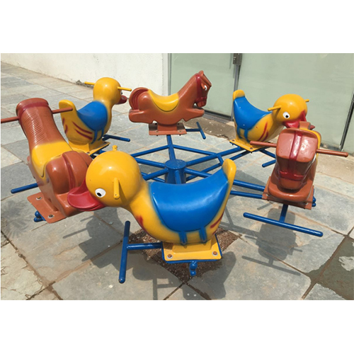 Duck Merry Go Round - FRP and Metal Construction, Multiple Sizes Available for Outdoor Playground Fun for Ages 3 to 12