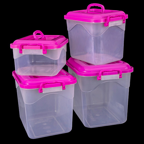 Plastic Transparent Container with Lock