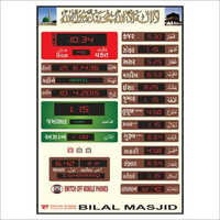 Wall Mounting Salaah Time Indicator Application: All Type Masjid