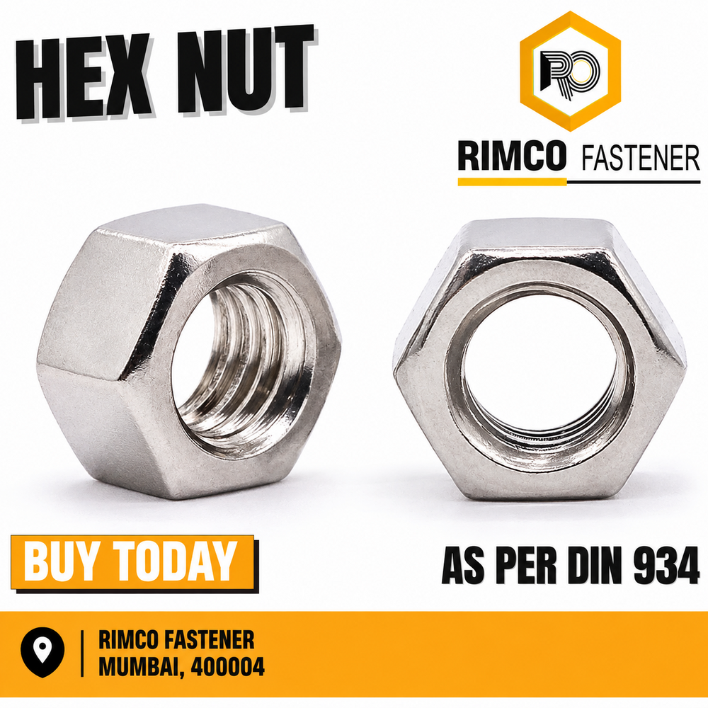 Din 934 304 Stainless Steel Nuts - Color: Silver