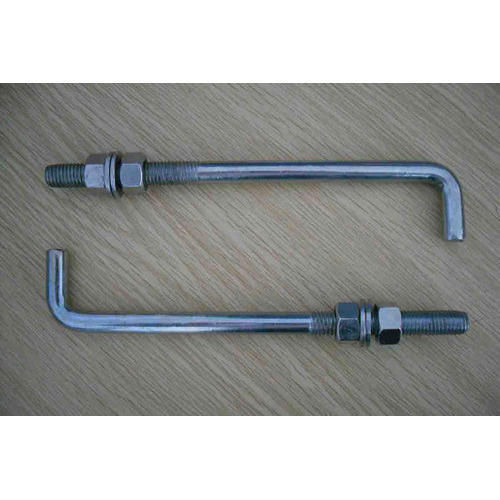 Silver Mild Steel L Foundation Bolt