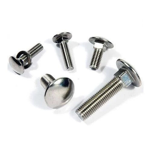 Silver Round Head Square Neck Bolt