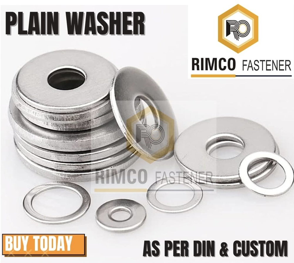 Stainless Steel Washer - SS304, Various Sizes Available , Grey, Silver, Rust Resistant, Polished Surface Finish for Oil & Gas Industry