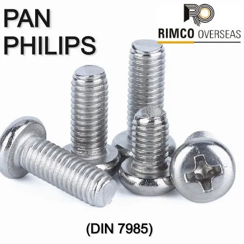 Silver Stainless Steel Pan Head Slotted Screw