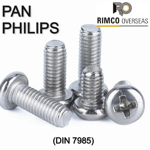 Stainless Steel Pan Phillips Machine Screw