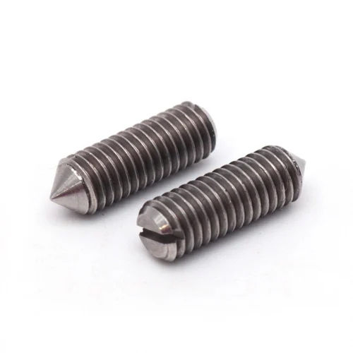 Silver Stainless Steel Slotted Set Screw