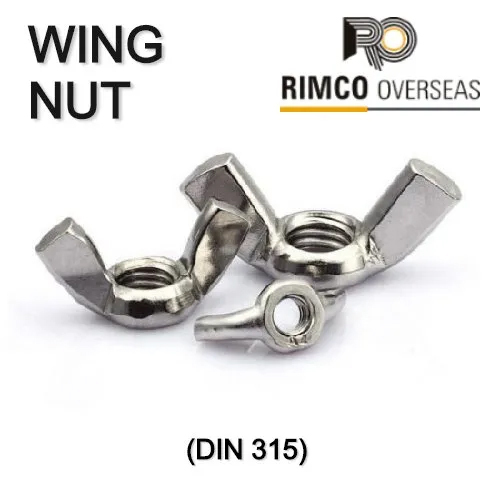 Silver Stainless Steel 304 Wing Nut