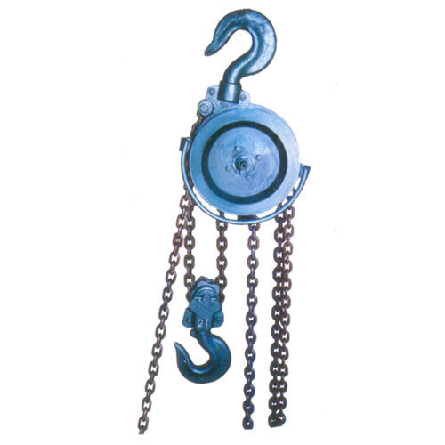 Blue Manual Chain Pulley Block
