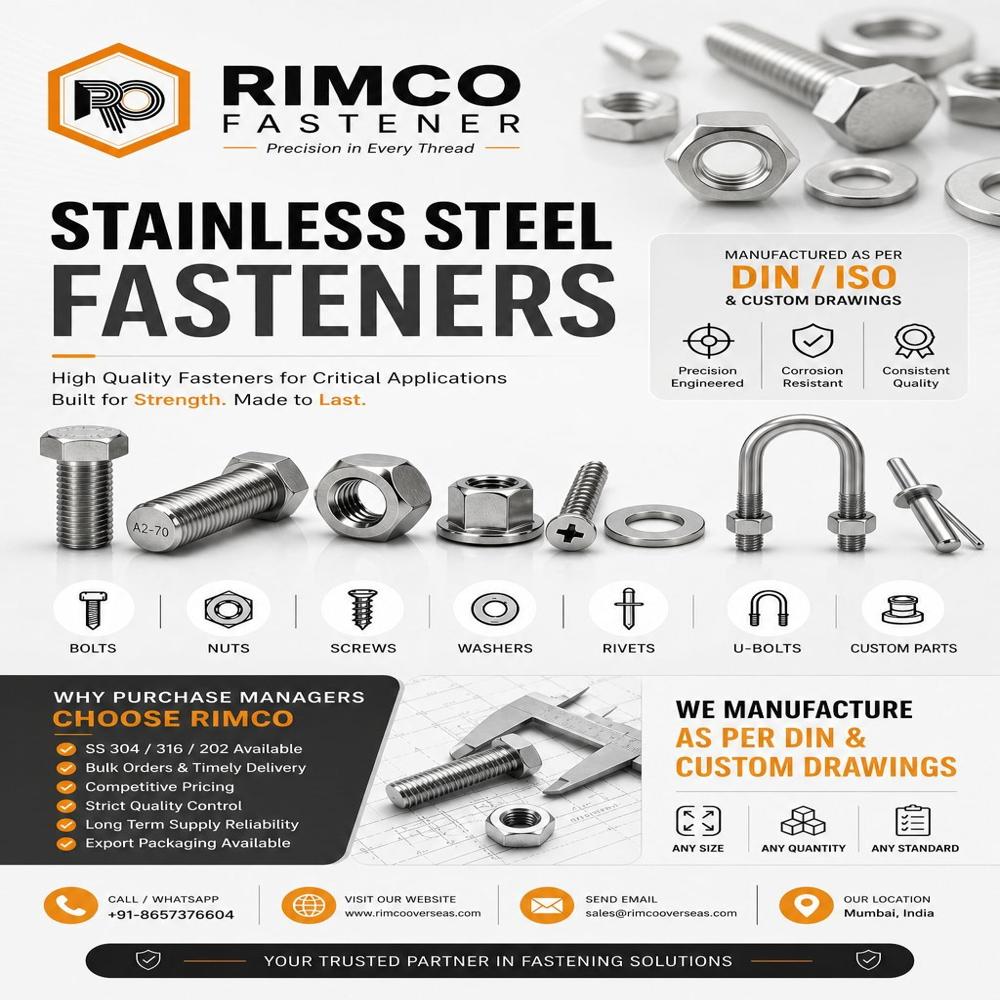 Stainless Steel Industrial Fasteners - Inconel Grade 600, PTFE Coated, Available in Various Sizes, Silver Color