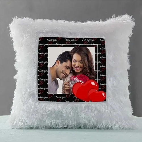 Sublimation White Fur Square Cushion