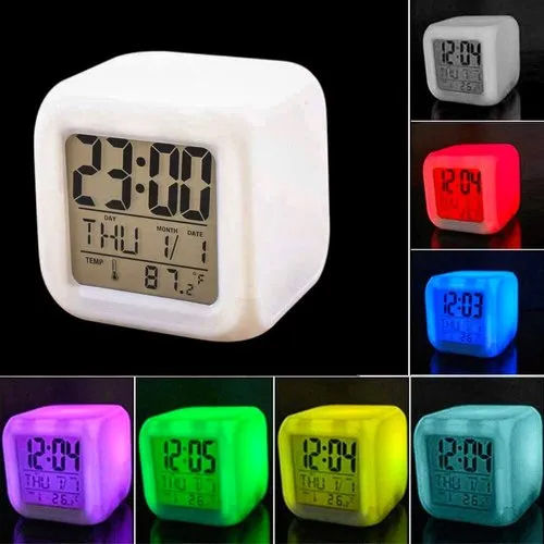 Sublimation LED 7 Colour Alarm Clock
