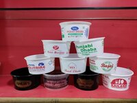 Round Container Printed - 250 Gram Transparent Plastic, Customized Rectangular Design, Eco-friendly Food Container For Sweets & Soan Papdi