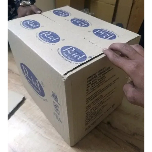 Printed Square Corrugated Box - Laminated Eco-Friendly Kraft Paper, Glossy Finish, Durable Design for Shipping & Storage