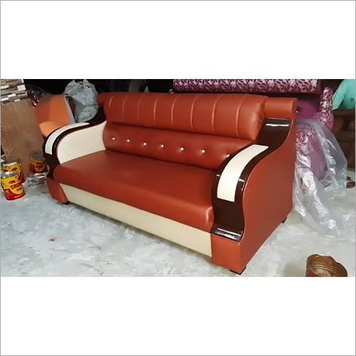 Wood Leather Sofa