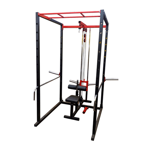 Multi Use Power Cage Machine - Commercial Grade, Adjustable Black Seating | Manual Operation, Limited Warranty