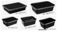 Rectangle Tray - 140mm X 190mm, Transparent, Eco-friendly Plastic | Single Compartment, Biodegradable, Disposable, Flat Finishing