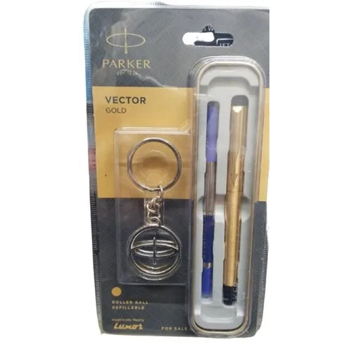 Blue Roller Pen - Plastic Material, Customized Size | Binding Feature for Enhanced Commercial Use