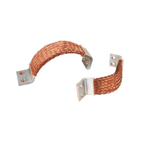 Braided Copper Flexible Connector With Silver Plated Ends
