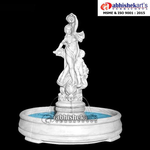 White Frp European Lady Fountain