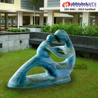 3 X 6 Feet Abstract Sculpture - Color: Blue-grey