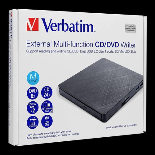 Verbatim External Mobile Multi Function CD/DVD Writer