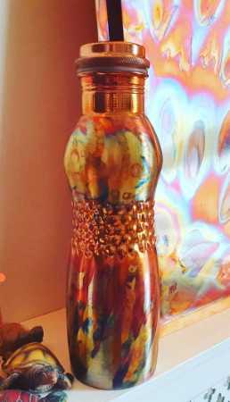 Gold Designer Copper Bottle