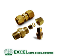 Brass Male Connector - High-quality Forged Brass, Standard Size | Polished Finish, Cylindrical Shape, High Tensile Strength, Iso Standard