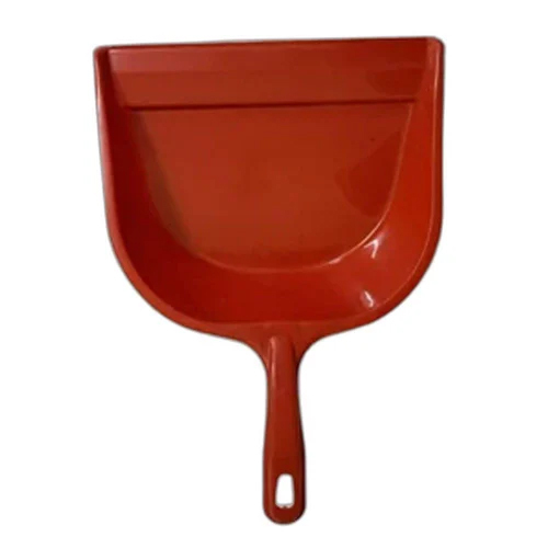Red Plastic Dust Pan - 12 Inch | Household Cleaning Tool, Durable Plastic Material, Vibrant Red Color for Efficient Cleanup