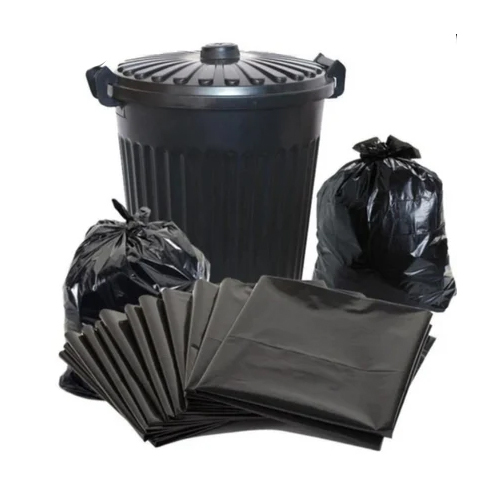 Plastic Garbage Bag - Biohazard Disposal, Various Sizes Available, Black Color