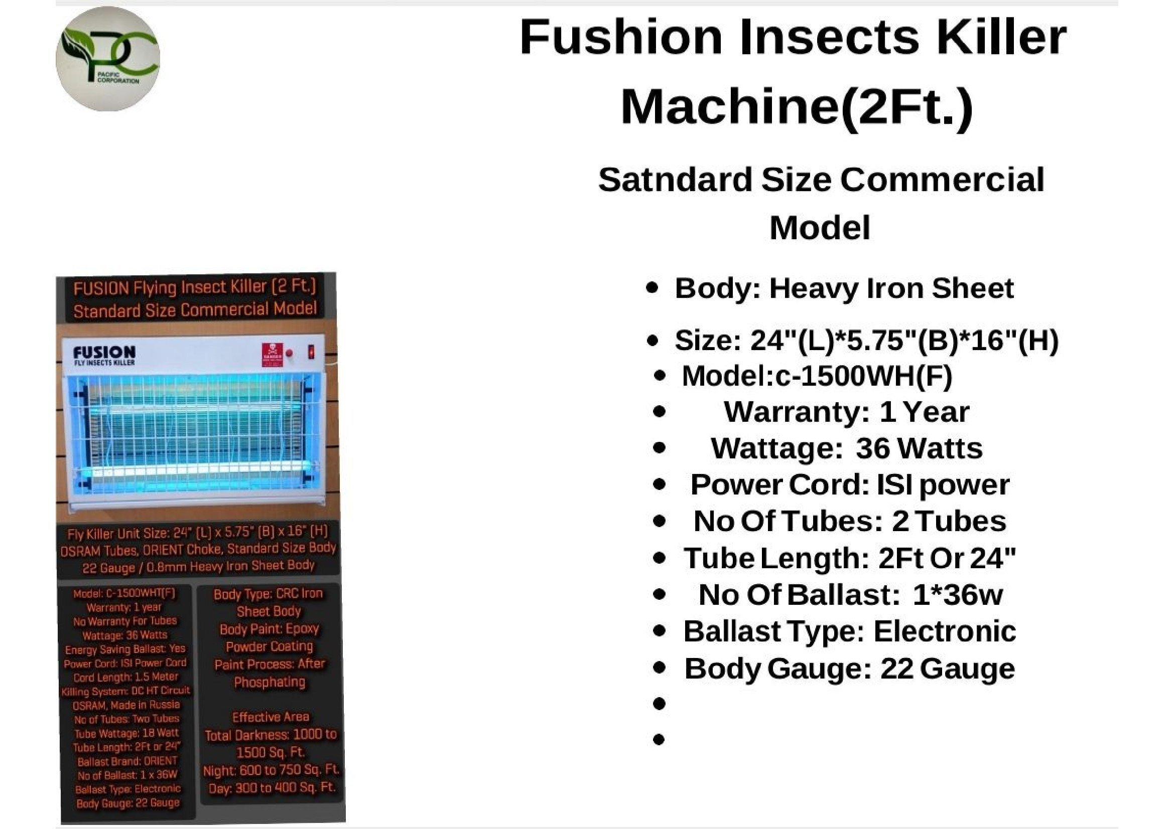 Fusion Flying Insect Killer Machine