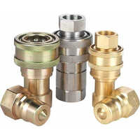 Quick Release Coupling - Metal, Various Sizes Available, Silver Finish | Leak-proof Design, Quick Connect/disconnect, Ideal For Industrial And Automotive Applications