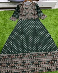 Shivani Green Heavy Rayon Kurti