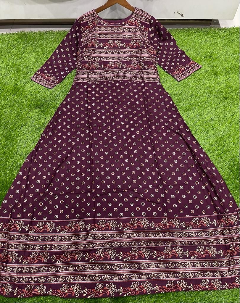 Shivani Purple Heavy Rayon Kurti