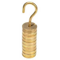 Brass Slotted Weights - Brass, Various Sizes, Golden Color | Laboratory Application, Industrial Usage, Durable Brass Material