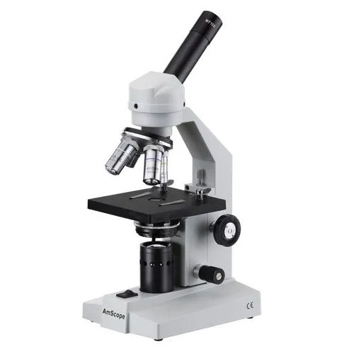 Silver Aluminium Heavy Compound Microscope