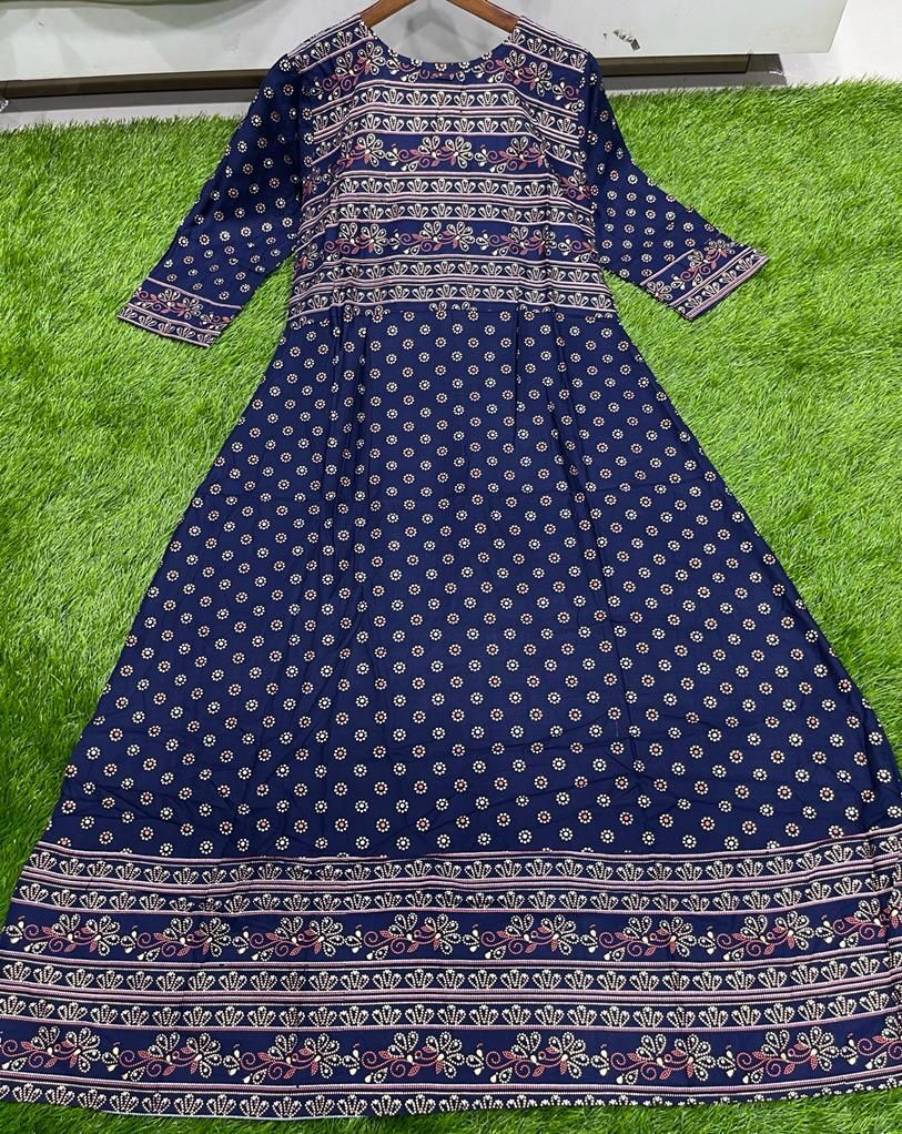 Shivani Blue Heavy Rayon Kurti