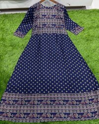 Shivani Blue Heavy Rayon Kurti