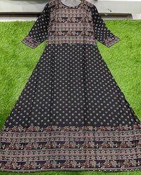 Shivani Black Heavy Rayon Kurti
