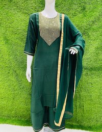 Nency Green Kurti Plazzo