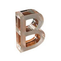 Acrylic 3d Letter - Acrylic Material, Custom Sizes Available, Brown Color | Suitable For Advertising, High Standard Quality Assurance