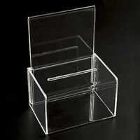 Acrylic Donation Box - Transparent Rectangular Design, Glossy Lamination Finish, Versatile Sizes, Ideal For Ngos And Temples