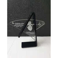 Acrylic Memento - Custom Size, Various Colors | Elegant Round Design, Personalized Engravings for Business Gifts