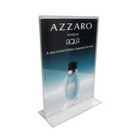 T Shape Acrylic Stand - Acrylic Material, Customizable Size, Black Color | Smooth Surface Finish, Standard Design