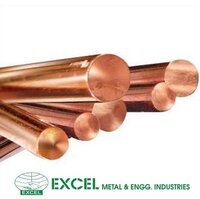 Etp Copper Rod - High Grade, Round Shape, Standard Or Customized Thickness & Width, Polished Surface Treatment, High Strength, Soft To Medium Hardness, Customized Length