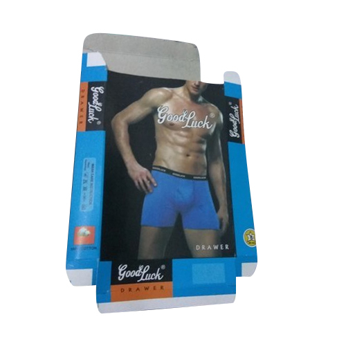 Boys Innerwear Packaging Box - Paper Material | Various Sizes Available, Eye-Catching Colors, Removable Cover, Organized Inserts for Lingerie Display