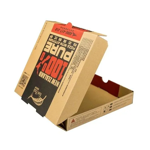 Pizza Packaging Box - Corrugated Cardboard Material, Various Sizes Available | Flip-Top Lid, Ventilation Holes, Customizable Branding Options