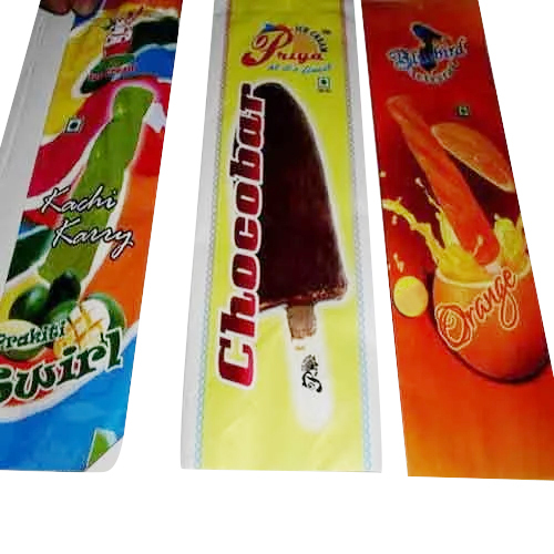 Polypropylene Ice Cream Pouch - Custom Sizes Available, Multicolor Printed Design, Single Layer Lamination, Moisture Resistant & Freezer Safe