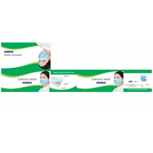 Surgical N95 Mask Box - Paper Material | Size Variants, Hygienic Storage, Secure Closure, Ventilation Features, Custom Labeling Options